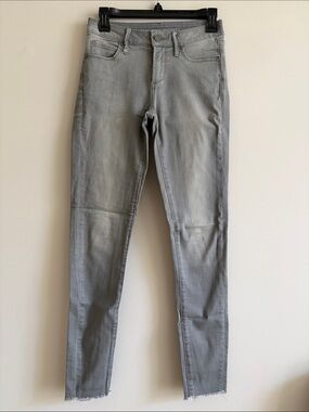 Articles Of Society Gray Skinny Jeans with Raw Hem